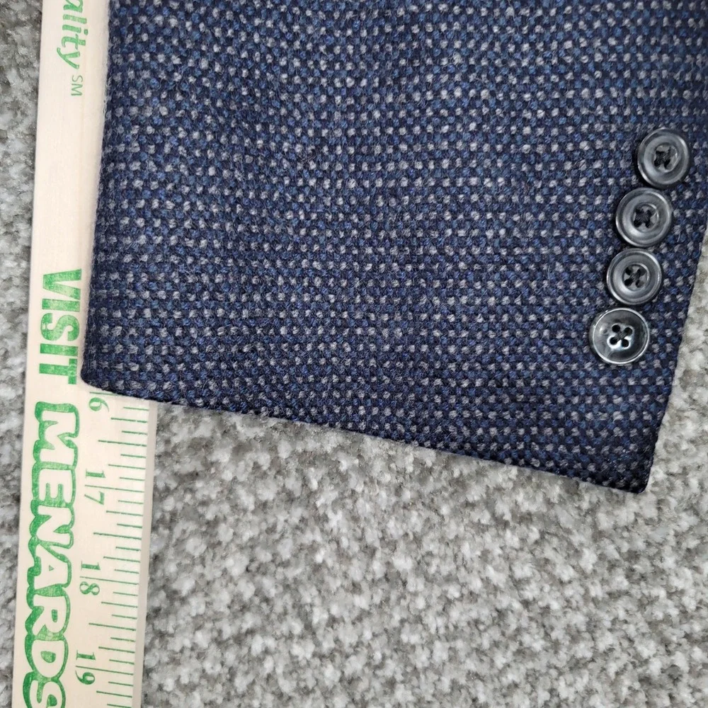Austin Reed Jacobson's Mens 44R Blue Micro Pattern 3 Button Blazer Sport Coat